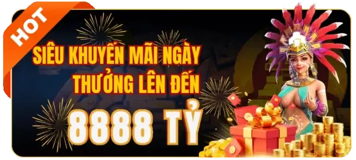 Vận động viên tennis đang giao bóng trên sân đất nện, logo Vnew88